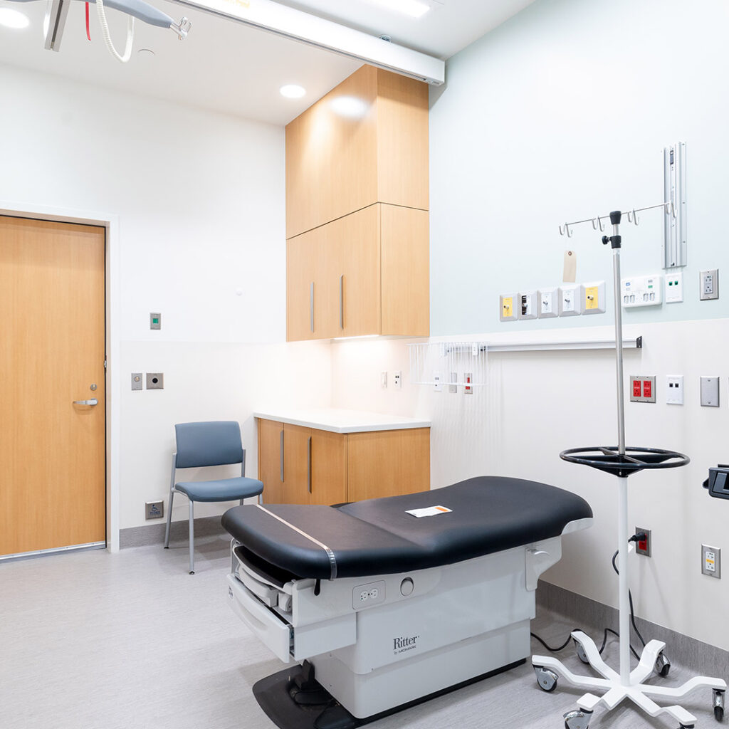 Mills Memorial Hospital patient room