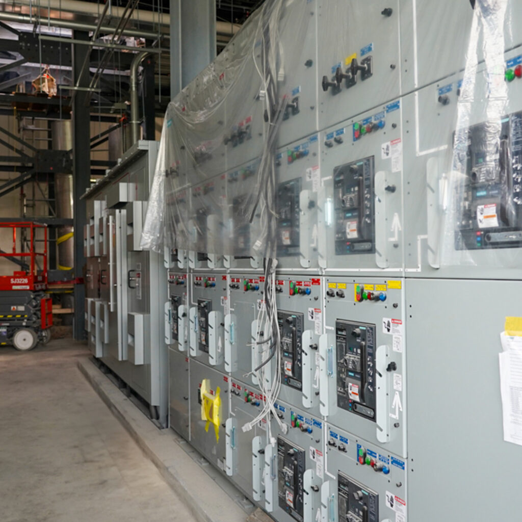 Cowichan District Hospital Replacement Project Switchgear in the Electrical Room