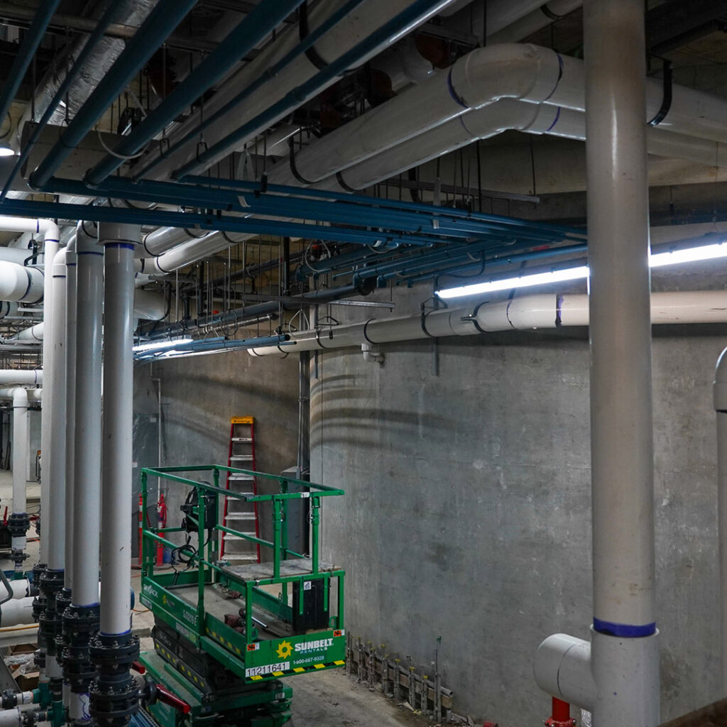 Harry Jerome Community Recreation Centre Construction Area under the pool