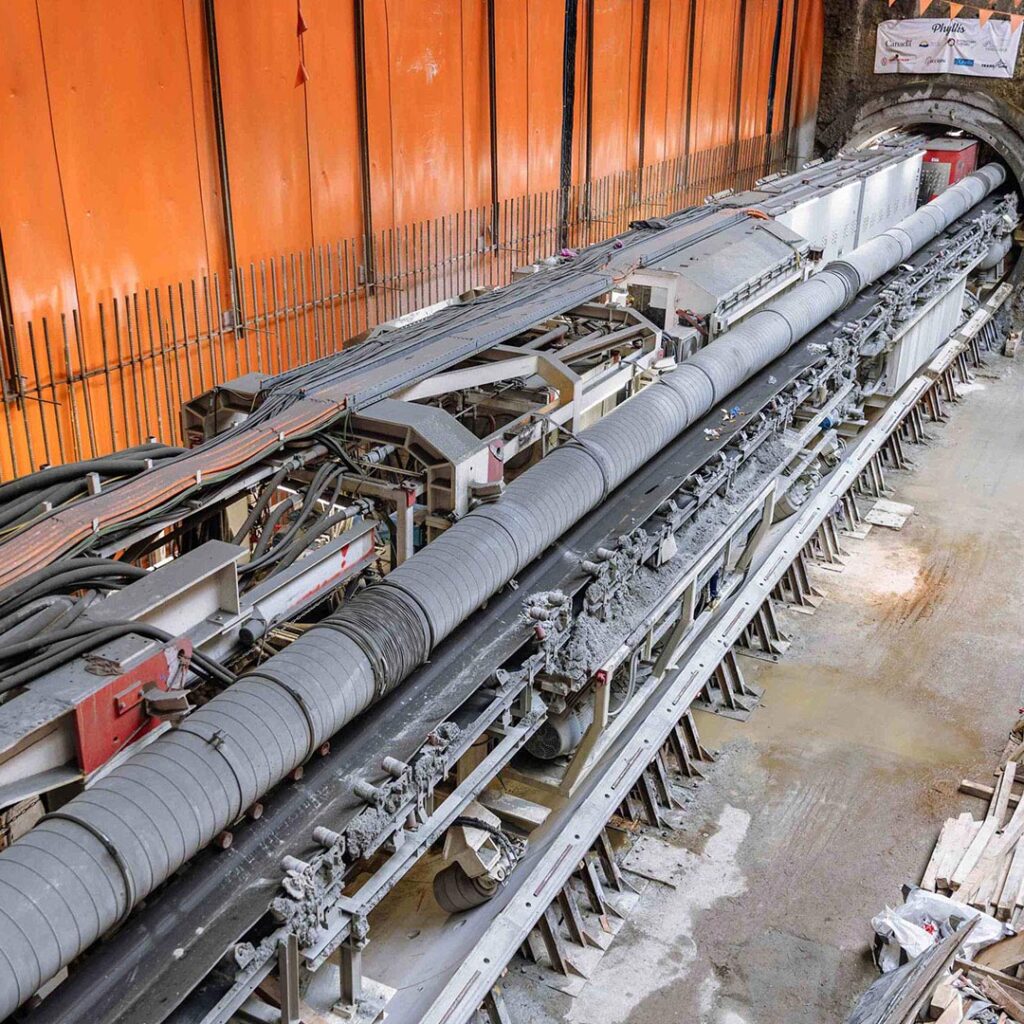 Tunnel Boring Machine in Broadway Subway Project