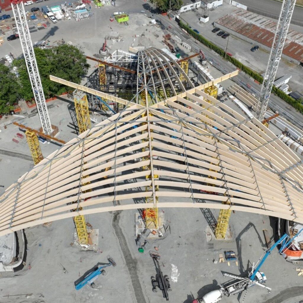 PNE Freedom Mobile Arch Construction Site Aerial View