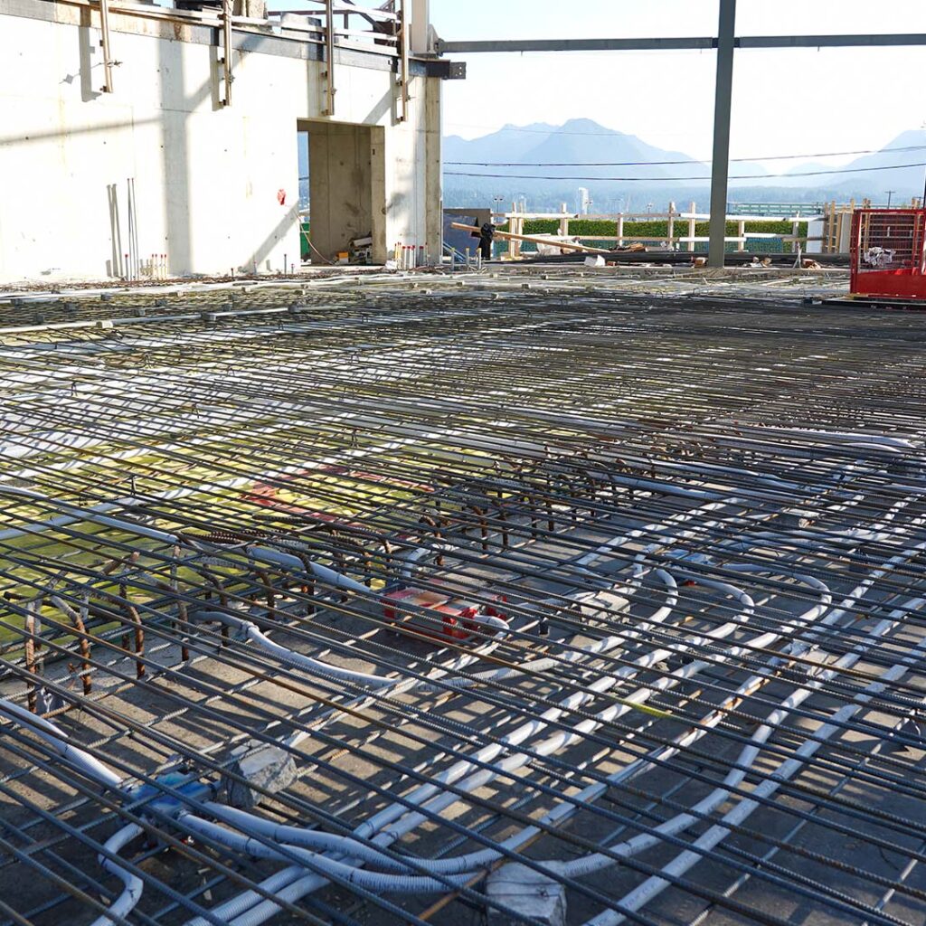 PNE Freedom Mobile Arch Construction Site Electrical Conduit Underground in the Performing Stage