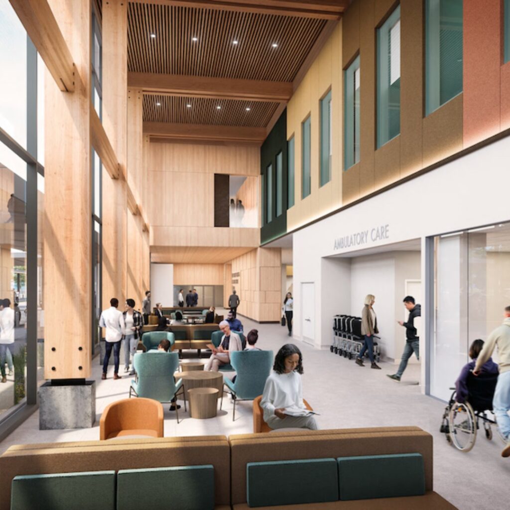 New Surrey Hospital and BC Cancer Centre Rendering of the Inside of the Building