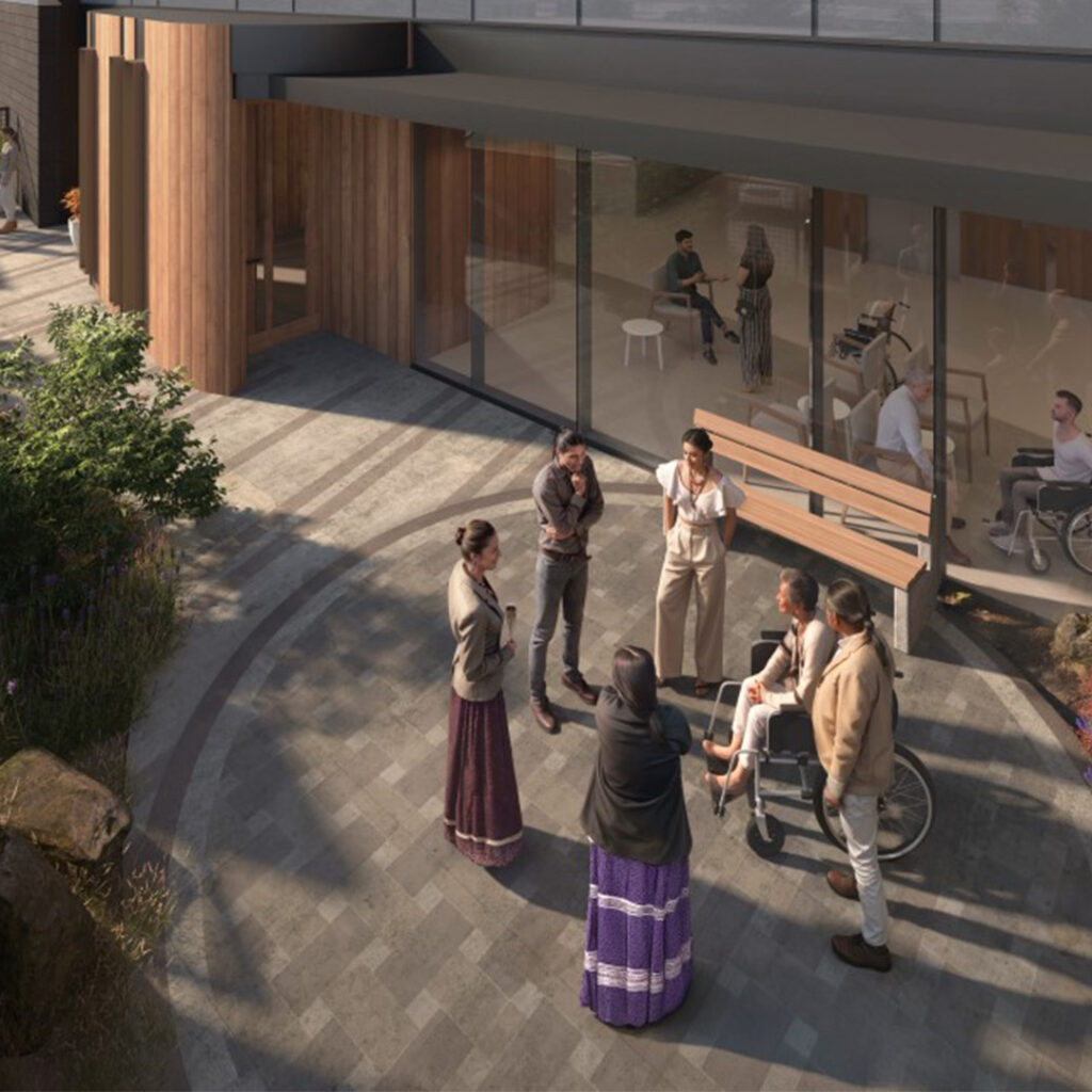 A project rendering of the Healing Garden at the Kamloops Cancer Centre